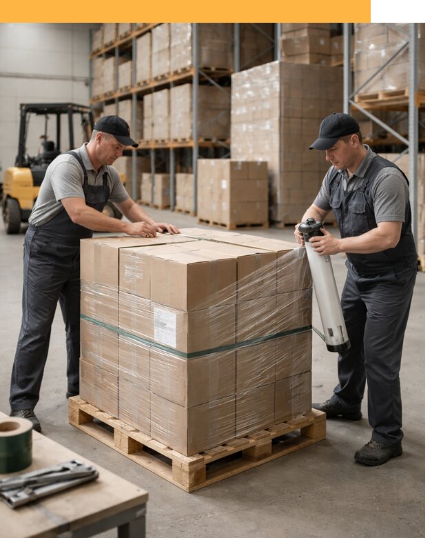 Упаковка и паллетирование грузов от 3565 руб: защита и крепление