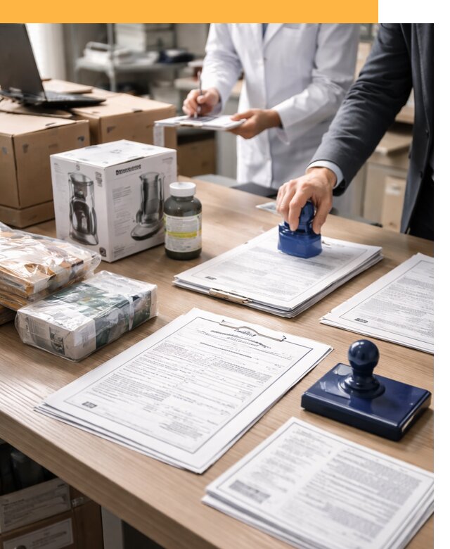 Сертификация импортных товаров от 12223 с таможенным сопровождением